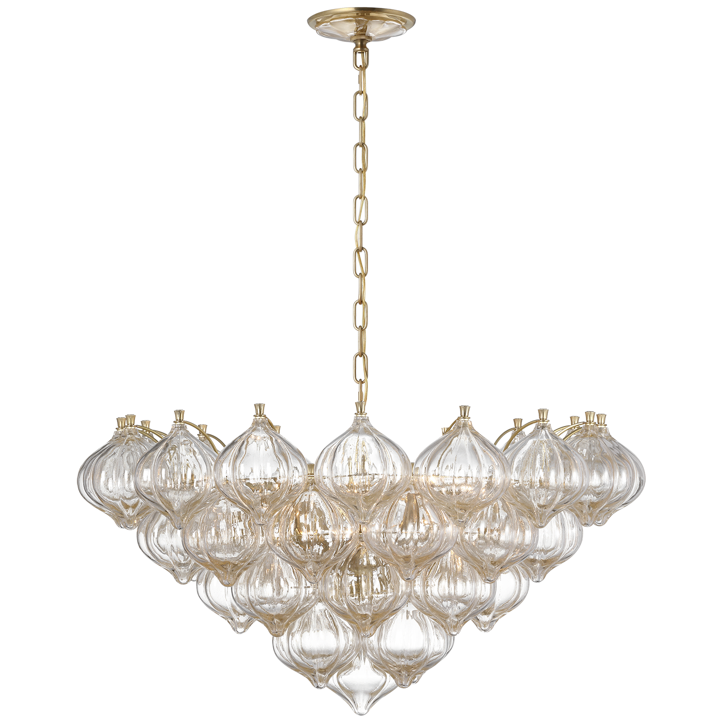 Featuring Caselli 36" Basket Chandelier Hand-Rubbed Antique Brass by Visual Comfort at Amethyst Home. Caselli 36" Basket Chandelier in Gild with Clear Glass
Overall Dimensions: 35.75" L x 35.75" W x 19.25" HWeight: 42 lbs.. Amethyst Home provides interior design, new construction, custom furniture, and area rugs in the Alpharetta metro area
