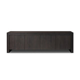 Chalmers Media Console - Smoked Black Resawn Oak | shipping 08/28/2026