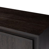 Chalmers Media Console - Smoked Black Resawn Oak | shipping 08/28/2026