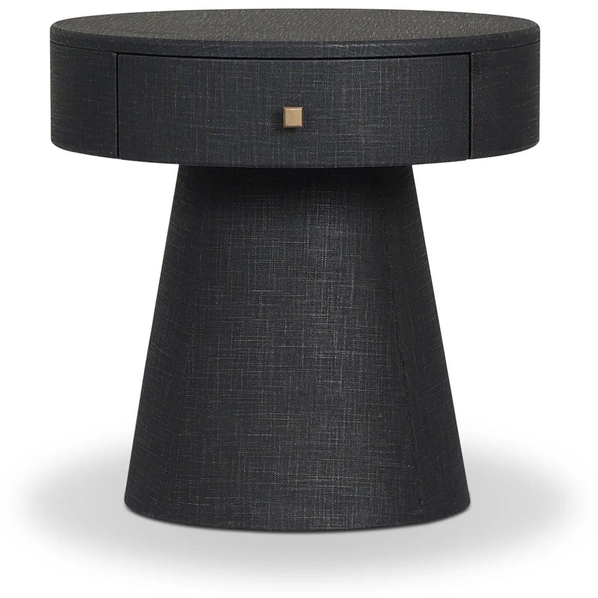 Chiro Black Linen Nightstand | shipping 11/04/2025