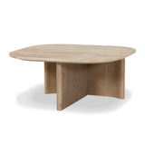 Christopher Coffee Table - Taupe Travertine | shipping 10/25/2026