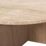 Christopher Coffee Table - Taupe Travertine | shipping 10/25/2026