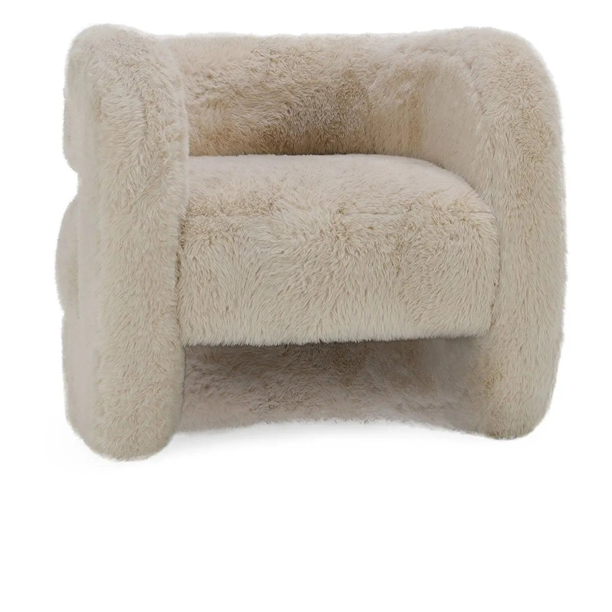 Teddy Plush Accent Chair - Beige