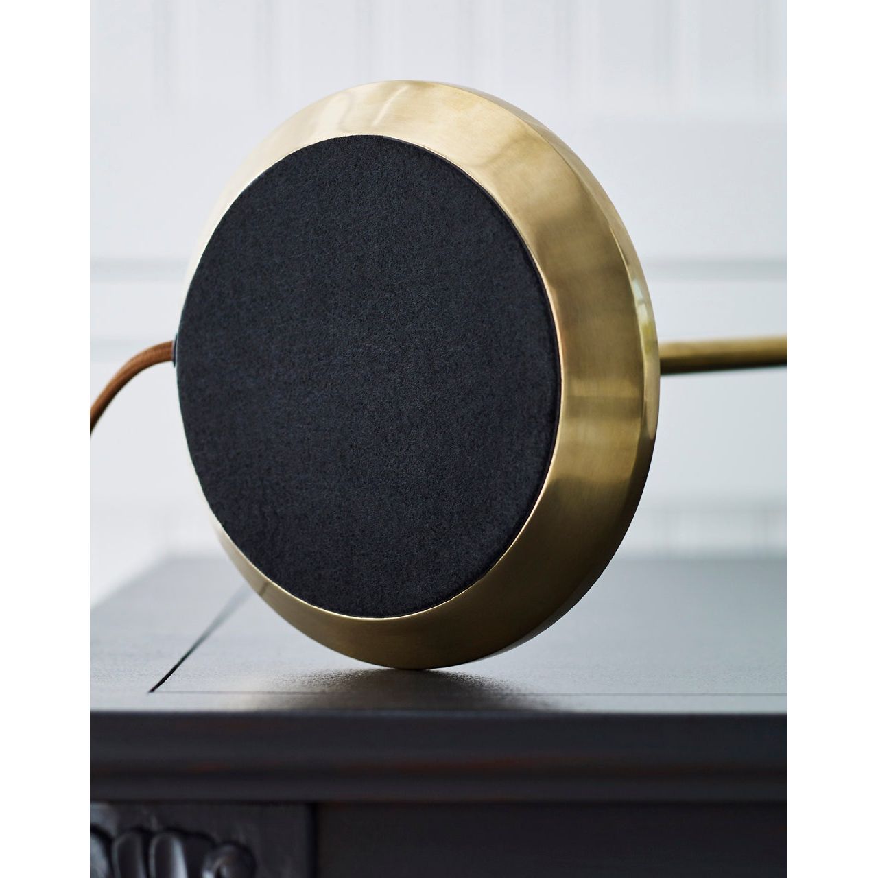 Featuring Clemente Table Lamp Brass with Black by Visual Comfort at Amethyst Home. The Clemente by AERIN offers refined angles and sleek detailing while lighting with elegant simplicity. Elongated conical shades provide a modern balance to a mid-century design with antique brass finishes. Any hallway or library will be enhanced with the Clemente, especially behind a favorite reading c. Amethyst Home provides interior design, new construction, custom furniture, and area rugs in the Miami metro area