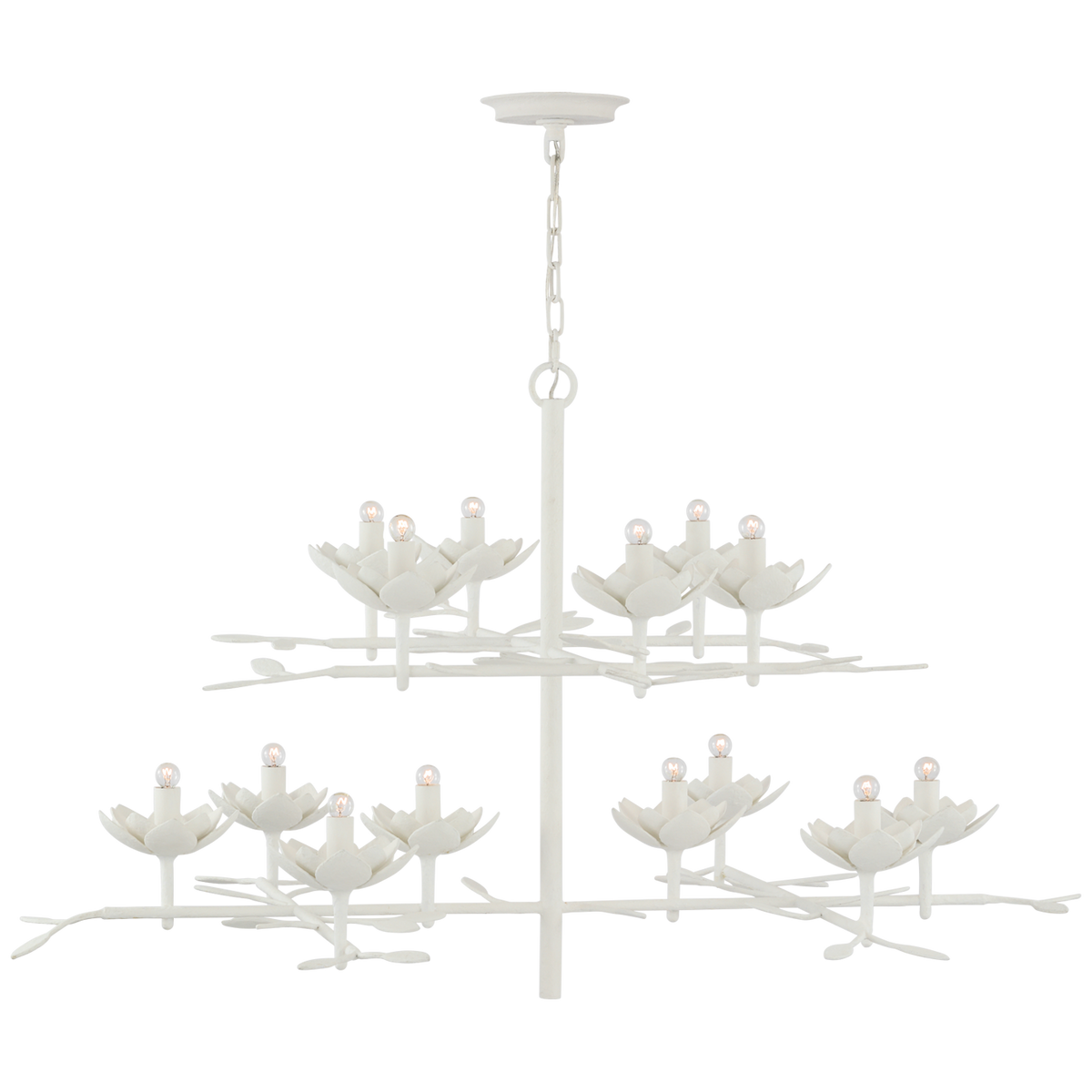 Clementine 53" Tiered Chandelier Plaster White | ready to ship!