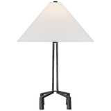 Featuring Clifford Medium Table Lamp Aged Iron by Visual Comfort at Amethyst Home. The Clifford series by Marie Flanigan is Inspired by Brutalist architecture's rough, textured surfaces and unexpected shapes. Decisive lines in hammered metal define a linear silhouette for the floor and table lamps, while two sizes of hanging shades are secured by the same metalwork in finishes of plas. Amethyst Home provides interior design, new construction, custom furniture, and area rugs in the Miami metro area