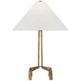 Featuring Clifford Medium Table Lamp Gilded Iron by Visual Comfort at Amethyst Home. The Clifford series by Marie Flanigan is Inspired by Brutalist architecture's rough, textured surfaces and unexpected shapes. Decisive lines in hammered metal define a linear silhouette for the floor and table lamps, while two sizes of hanging shades are secured by the same metalwork in finishes of . Amethyst Home provides interior design, new construction, custom furniture, and area rugs in the Seattle metro area