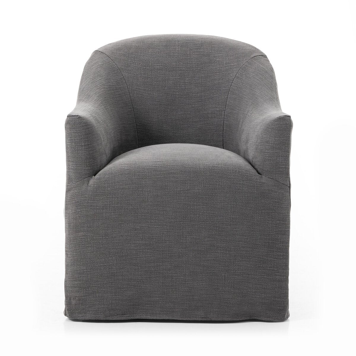 Cove Bergamo Charcoal Dining Chair With Casters | ready to ship!