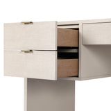 Cressida Desk - Ivory Painted Linen | shipping 10/10/2026