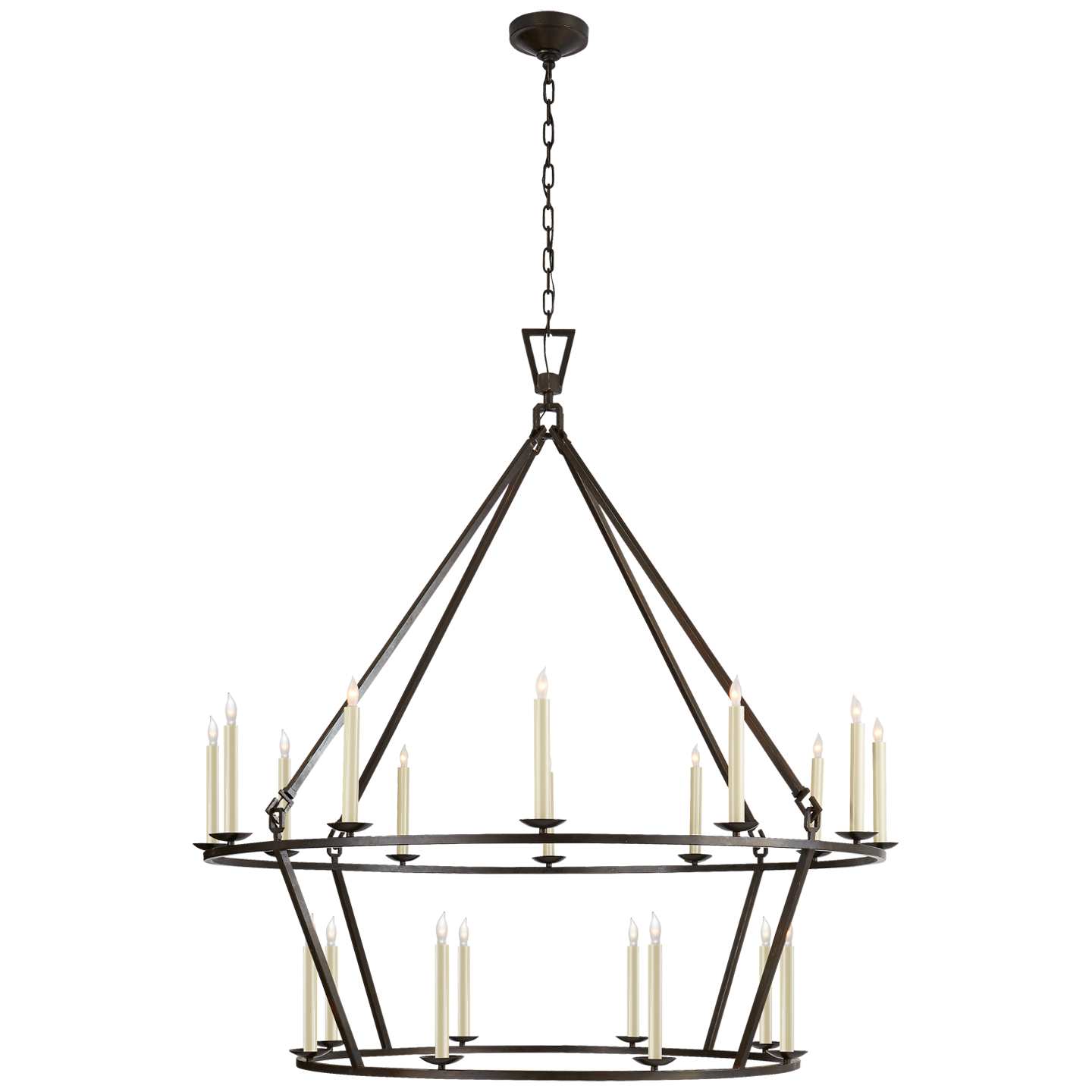 Featuring Darlana Extra Large Two-Tier Chandelier Aged Iron by Visual Comfort at Amethyst Home. Elevate your space with the Darlana Extra Large Two-Tier Chandelier. This exquisite statement piece features a captivating aged iron finish that exudes luxury. Its two-tier design adds depth and grandeur to any room, making it the perfect addition to your home. Illuminate your space in . Amethyst Home provides interior design, new construction, custom furniture, and area rugs in the San Diego metro area