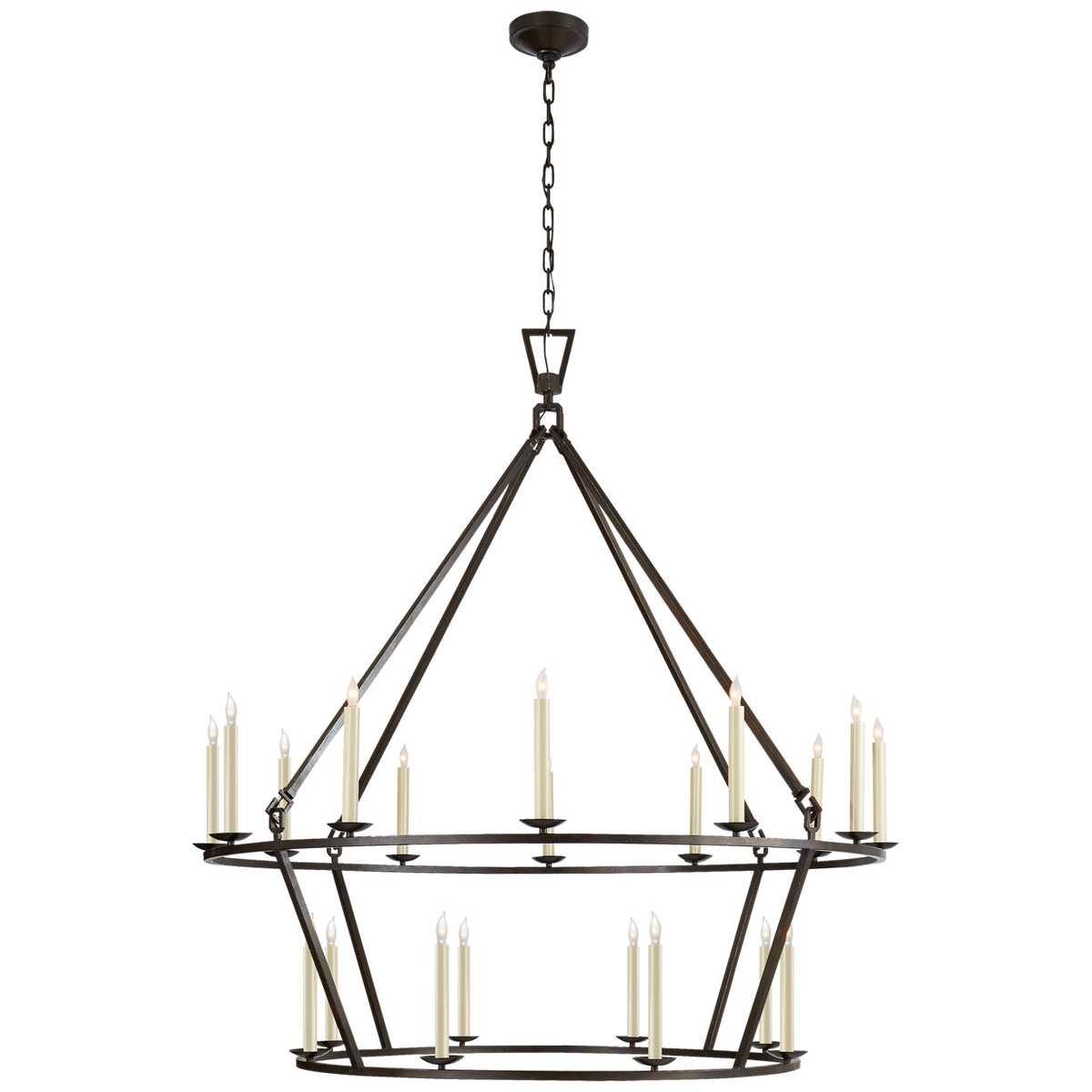Darlana Extra Large Two-Tier Chandelier Aged Iron | ready to ship!