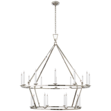 Featuring Darlana Extra Large Two-Tier Chandelier Polished Nickel by Visual Comfort at Amethyst Home. Illuminate your space with the exquisite Darlana Extra Large Two-Tier Chandelier. Indulge in luxury with its polished nickel finish and two-tier design, providing ample lighting and a touch of elegance to any room. Add a touch of sophistication to your home with this stunning chandel. Amethyst Home provides interior design, new construction, custom furniture, and area rugs in the Austin metro area