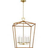 Darlana Extra Large Wrapped Lantern - Gild and Natural Rattan | shipping 03/25/2027