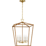 Darlana Wrapped Large Lantern - Gild and Natural Rattan | please contact us for availability!