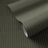 Dobby Stripe Grasscloth Wallpaper by FH Art Studio - Olive