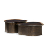 Efran Nesting Coffee Tables - Smoked Brown Cast Glass | shipping 09/15/2026
