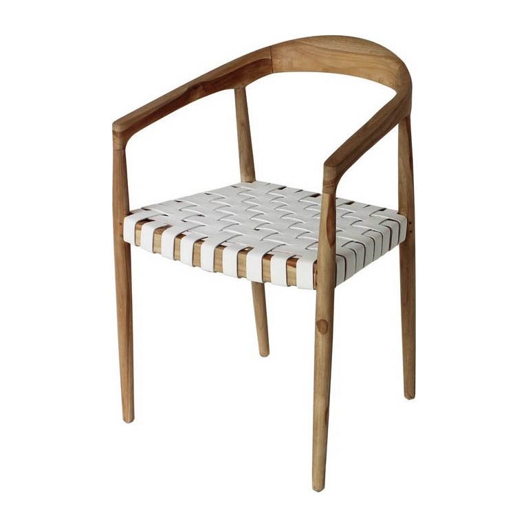 Eijnar Dining Chair White Leather | ready to ship!