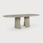 The Canyon masterfully captures the essence of fluid movement into a solid form. Mirroring the natural flow and balance of a canyon, this dining table features legs positioned to interact dynamically, creating a corresponding yet intriguing balance. Amethyst Home provides interior design, new home construction design consulting, vintage area rugs, and lighting in the Charlotte metro area.