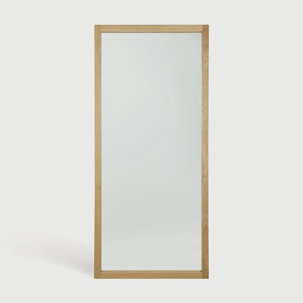 Frame your reflection with the elegant oak Light Frame mirror. Lean this full-length mirror against the wall, or mount it up vertically or horizontally. Tall and bold, this mirror handsomely adds brightness and stature to the living space Amethyst Home provides interior design, new home construction design consulting, vintage area rugs, and lighting in the Kansas City metro area.