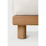 Combining elegance and sleek lines in a relaxed silhouette, the Monocle feels refined, inviting and grounded. Its soft cushions bring an indoor level of comfort to outdoor living, while the solid wooden base anchors the piece with warmth and balance. Amethyst Home provides interior design, new home construction design consulting, vintage area rugs, and lighting in the Austin metro area.
