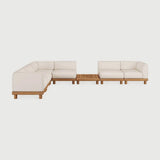 Combining elegance and sleek lines in a relaxed silhouette, the Monocle feels refined, inviting and grounded. Its soft cushions bring an indoor level of comfort to outdoor living, while the solid wooden base anchors the piece with warmth and balance. Amethyst Home provides interior design, new home construction design consulting, vintage area rugs, and lighting in the San Diego metro area.