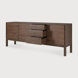 Sono, where antique-inspired craftsmanship meets modern elegance. This refined statement collection features hand-carved panels, offering functional storage behind classic beauty. Delicate casted brass handles elevate its look, making for a stunning addition to a room. Amethyst Home provides interior design, new home construction design consulting, vintage area rugs, and lighting in the Des Moines metro area.