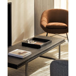 Relying on some of the oldest artistic ancestral techniques, the deep surface of the Stability coffee table is shaped by hand by our skilled artisans. Natural mineral powders and color pigments blend to form the table’s unique finish. The thickness of the top makes for a revealing contrast with the airy base. Amethyst Home provides interior design, new home construction design consulting, vintage area rugs, and lighting in the Winter Garden metro area.