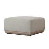 Evander Outdoor Ottoman Piece - Ramiro Ecru