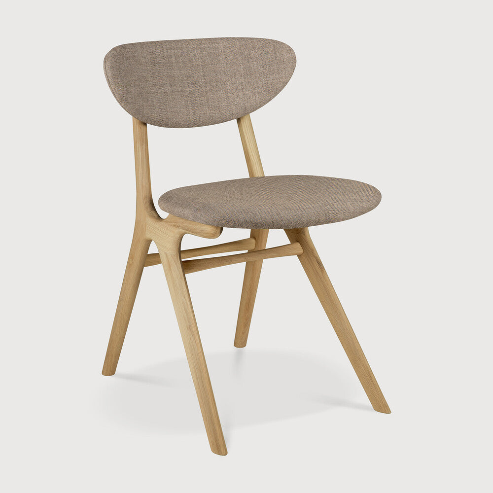 Featuring Eye Warm Grey Varnished Oak Dining Chair by Ethnicraft at Amethyst Home. Beauty is in the eye of the beholder. With sleek, angular, front legs and flowing smooth connections, the Eye dining chair is a hallmark solid wooden seating design. The curved backrest, reminiscent of a winked eye, inspired the name of the chair. Think subtle elegance with a stylish edge. Designed by. Amethyst Home provides interior design, new construction, custom furniture, and area rugs in the Seattle metro area