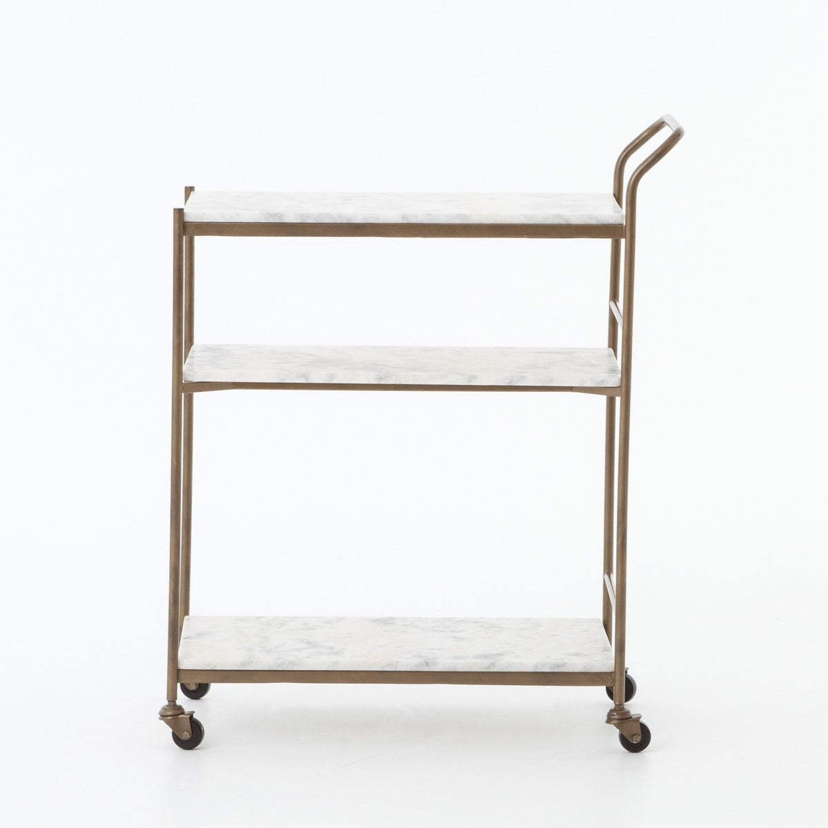 Tatum Antique Brass Rectangular Bar Cart | shipping 09/08/2025