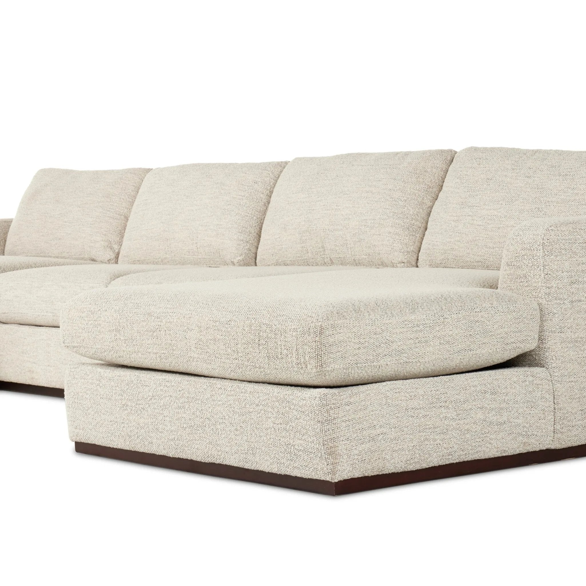 As fans of natural materials at Amethyst, we love the nature inspired Colt 3-Piece U Sectional - Merino Cotton. This item pairs well with other brands such as Loloi Rugs and is perfect for coastal homes Amethyst Home provides interior design, new home construction design consulting, vintage area rugs, and lighting in the Dallas metro area.