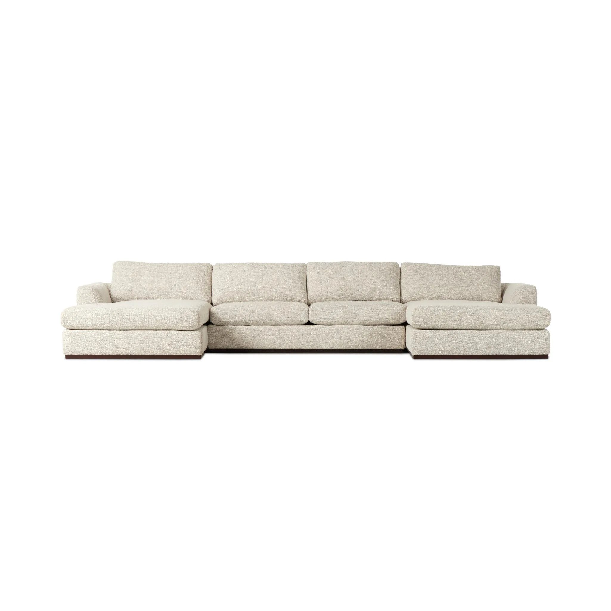 As fans of natural materials at Amethyst, we love the nature inspired Colt 3-Piece U Sectional - Merino Cotton. This item pairs well with other brands such as Loloi Rugs and is perfect for coastal homes Amethyst Home provides interior design, new home construction design consulting, vintage area rugs, and lighting in the Tampa metro area.