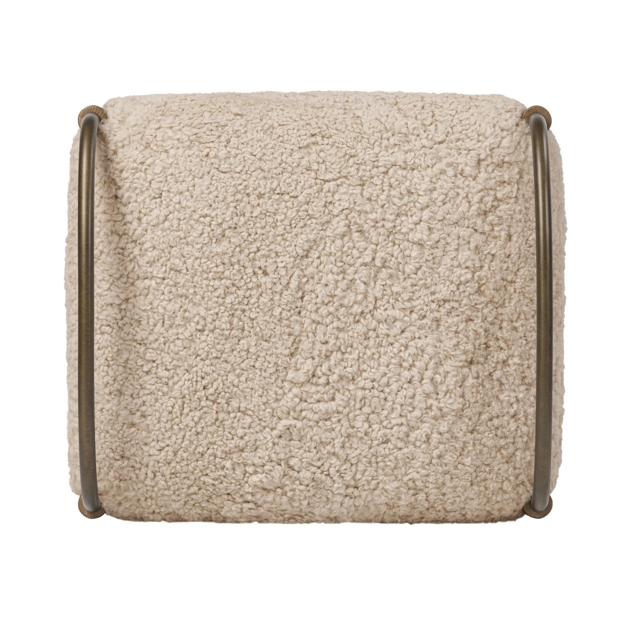 As fans of organic modern design at Amethyst, we love the nature inspired Demi Accent Stool - Beige Shearling. This item pairs well with other brands such as Four Hands and is perfect for modern homes Amethyst Home provides interior design, new home construction design consulting, vintage area rugs, and lighting in the Nashville metro area.