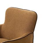 As fans of clean materials at Amethyst, we love the designer inspired Devon Slipcover Swivel Chair - Broadway Gilt. This item pairs well with other brands such as Ethnicraft and is perfect for minimalist homes Amethyst Home provides interior design, new home construction design consulting, vintage area rugs, and lighting in the Des Moines metro area.