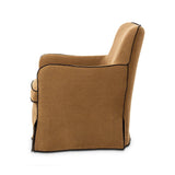 As fans of clean materials at Amethyst, we love the designer inspired Devon Slipcover Swivel Chair - Broadway Gilt. This item pairs well with other brands such as Ethnicraft and is perfect for minimalist homes Amethyst Home provides interior design, new home construction design consulting, vintage area rugs, and lighting in the Los Angeles metro area.
