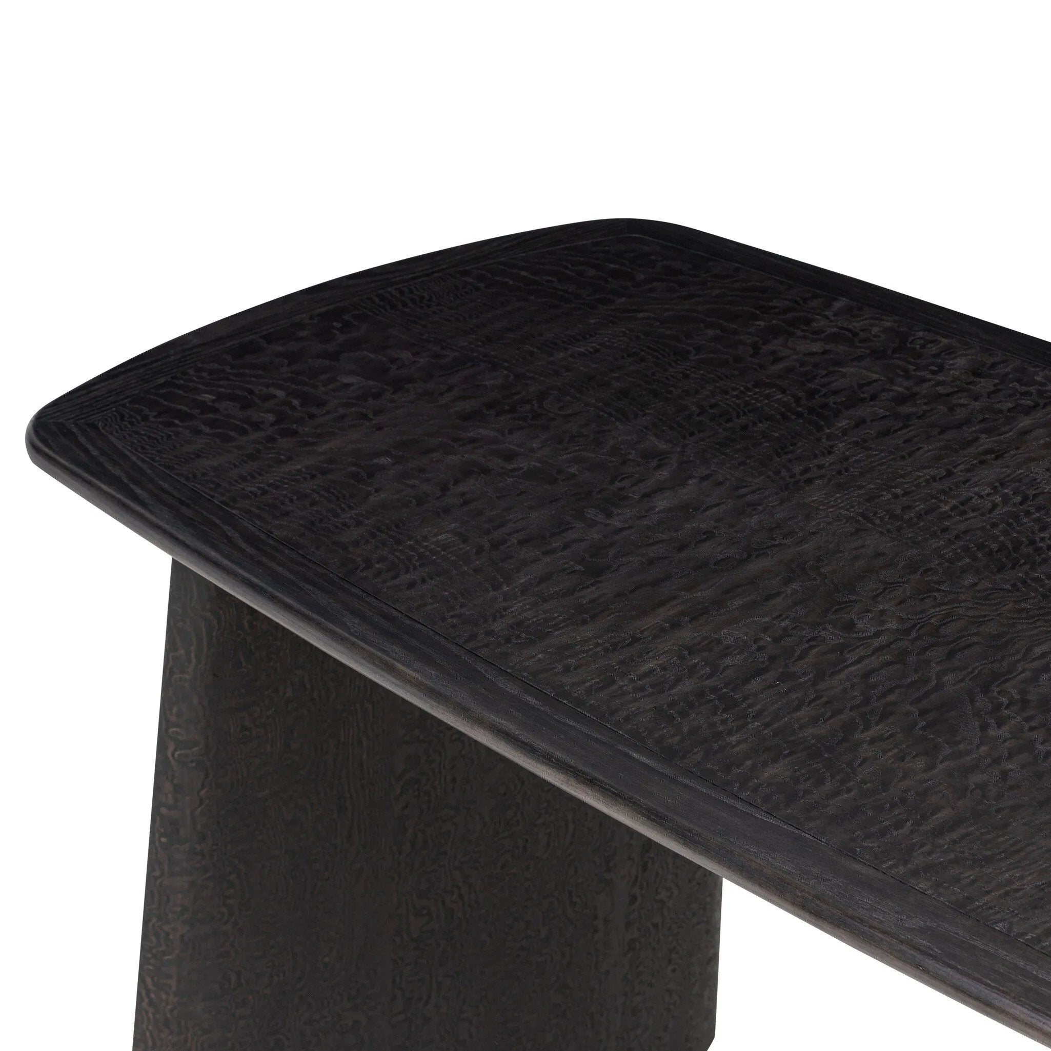 As lovers of modern aesthetics at Amethyst, we love the warm modern inspired Hera Desk - Dark Tamo Ash. This item pairs well with other brands such as Loloi Rugs and is perfect for eclectic homes Amethyst Home provides interior design, new home construction design consulting, vintage area rugs, and lighting in the Nashville metro area.