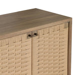 As enthusiasts of organic modern design at Amethyst, we love the optimistic inspired Macklin Sideboard - Sandy Mindi Veneer. This item pairs well with other brands such as Loloi Rugs and is perfect for loft homes Amethyst Home provides interior design, new home construction design consulting, vintage area rugs, and lighting in the Houston metro area.