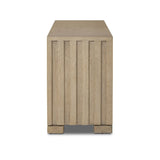 As lovers of luxe design at Amethyst, we love the warm modern inspired Ramos Media Console - Bleached Oak Veneer. This item pairs well with other brands such as Cisco Home and is perfect for modern homes Amethyst Home provides interior design, new home construction design consulting, vintage area rugs, and lighting in the Charlotte metro area.