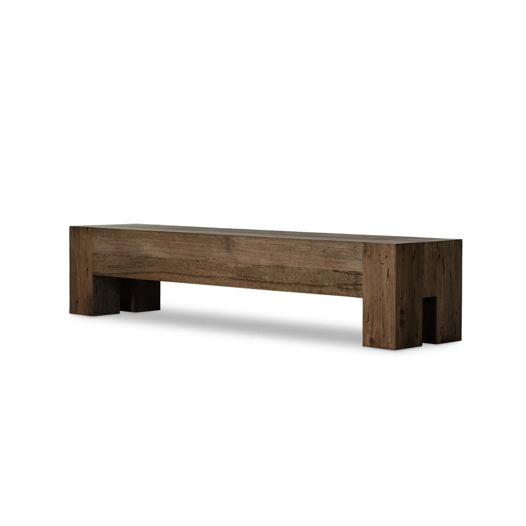 Made from thick-cut oak veneer with a faux rustic finish made to emulate wormwood, with clean Parsons lines, chunky squared legs and dovetail joinery detailing.As lovers of natural materials at Amethyst, we love the warm modern inspired Abaso Accent Bench - Ebony Rustic Wormwood Oak. Amethyst Home provides interior design, new home construction design consulting, vintage area rugs, and lighting in the Seattle metro area.