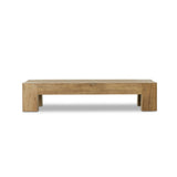 Made from thick-cut oak veneer with a faux rustic finish made to emulate wormwood, this large, rectangular coffee table features chunky squared legs and dovetail joinery detailing.As fans of modern style at Amethyst, we love the nature inspired Abaso Rectangular Coffee Table - Rustic Wormwood Oak. Amethyst Home provides interior design, new home construction design consulting, vintage area rugs, and lighting in the Houston metro area.