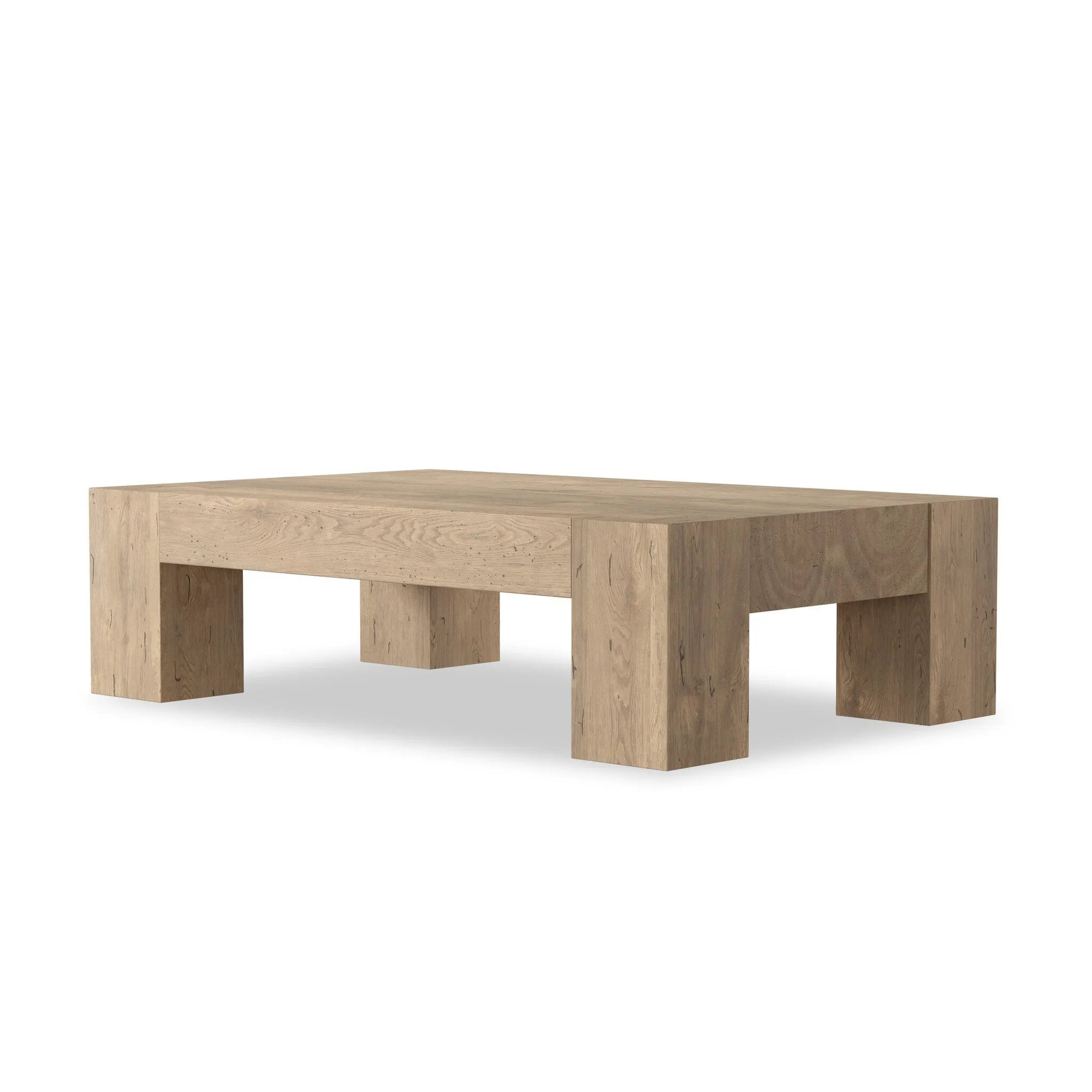 Made from thick-cut oak veneer with a faux rustic finish made to emulate wormwood, this large, rectangular coffee table features chunky squared legs and dovetail joinery detailing.As enthusiasts of natural materials at Amethyst, we love the optimistic inspired Abaso Rectangular Coffee Table - Whitewash Rustic Wormwood Oak. Amethyst Home provides interior design, new home construction design consulting, vintage area rugs, and lighting in the Boston metro area.