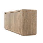 Made from thick-cut oak veneer with a faux rustic finish made to emulate wormwood oak, this low, large-scale sideboard features chunky squared legs and dovetail joinery detailing.As lovers of natural materials at Amethyst, we love the designer inspired Abaso Sideboard - Whitewash Rustic Wormwood Oak. Amethyst Home provides interior design, new home construction design consulting, vintage area rugs, and lighting in the Austin metro area.