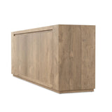 Made from thick-cut oak veneer with a faux rustic finish made to emulate wormwood oak, this low, large-scale sideboard features chunky squared legs and dovetail joinery detailing.As lovers of natural materials at Amethyst, we love the designer inspired Abaso Sideboard - Whitewash Rustic Wormwood Oak. Amethyst Home provides interior design, new home construction design consulting, vintage area rugs, and lighting in the Austin metro area.