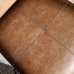 Featuring Adaline Sonoma Chestnut Dining Chair by Four Hands at Amethyst Home. Elevate your dining space with a mixed-material seat inspired by Nordic minimalism. Plush cushions of exclusive top-grain leather craft comfort and volume, all framed out by natural oak. Overall Dimensions: 21.00"w x 23.50"d x 35.00"h. Amethyst Home provides interior design, new home construction design consulting, vintage area rugs, and lighting in the Dallas metro area.
