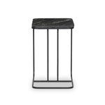 Featuring Adalley Polished Black Marble C Table by Four Hands at Amethyst Home. Add a pop of marble in a classic, matte black. Complemented by a monochromatic C-table base slides perfectly over a sofa, adding an easy surface.Overall Dimensions: 15.00"w x 19.00"d x 23.00"hWeight : 31.42 lbsMaterials: Solid Marble, Iron. Amethyst Home provides interior design, new home construction design consulting, vintage area rugs, and lighting in the Seattle metro area.