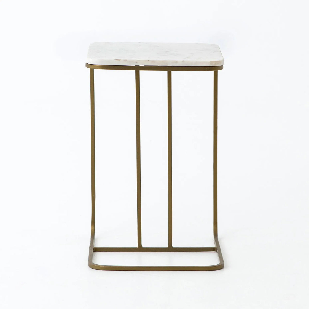 Adalley Polished White Marble C Table | ready to ship!
