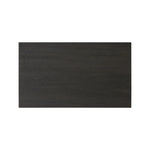Beautifully minimalist. A three-drawer dresser made from black-finished ash  features long, linear bronzed hardware for a smooth, clean look Amethyst Home provides interior design, new home construction design consulting, vintage area rugs, and lighting in the San Diego metro area.