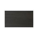 Beautifully minimalist. A three-drawer dresser made from black-finished ash  features long, linear bronzed hardware for a smooth, clean look Amethyst Home provides interior design, new home construction design consulting, vintage area rugs, and lighting in the San Diego metro area.
