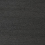Beautifully minimalist. A three-drawer dresser made from black-finished ash  features long, linear bronzed hardware for a smooth, clean look Amethyst Home provides interior design, new home construction design consulting, vintage area rugs, and lighting in the Washington metro area.