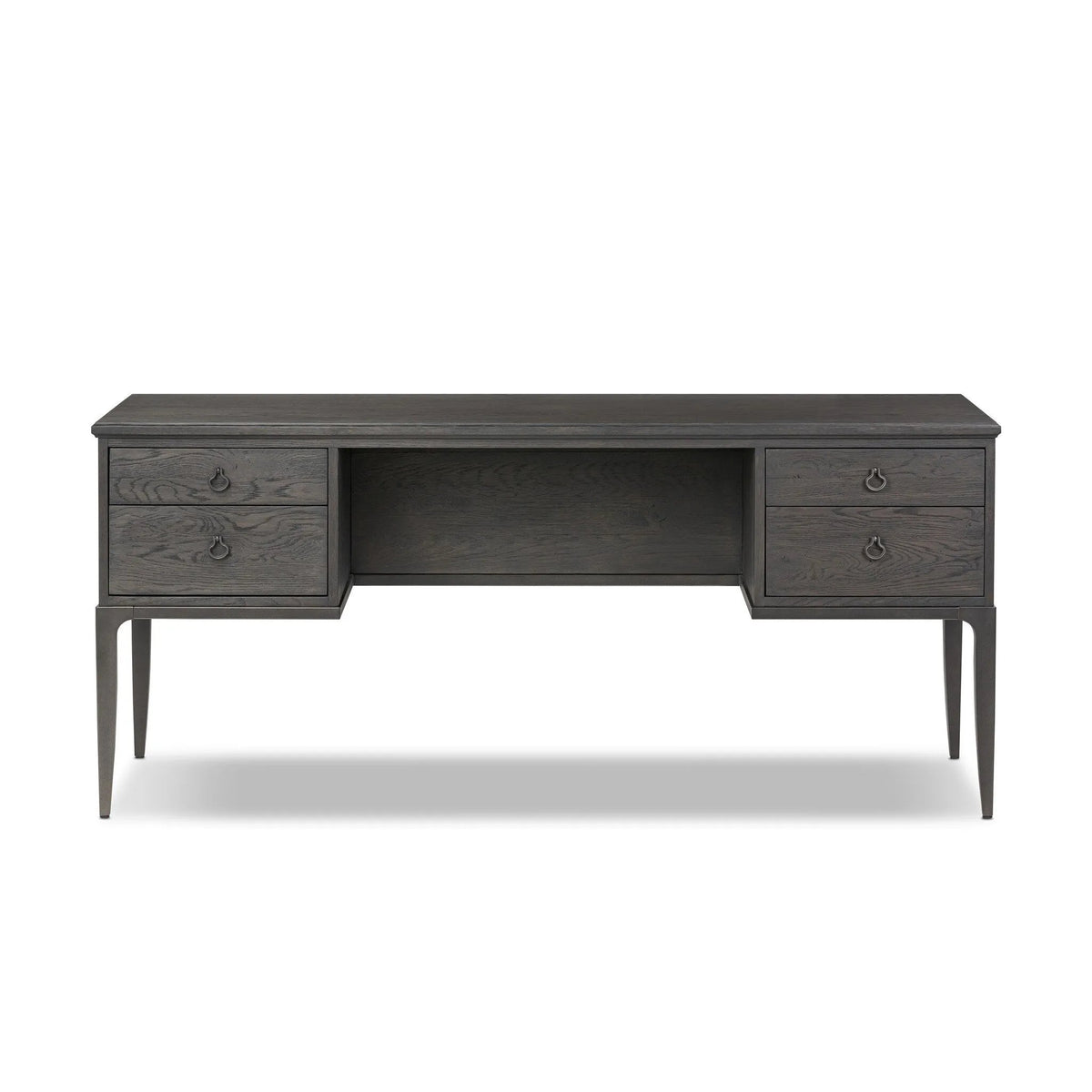 Alden Desk - Worn Black Oak Veneer | shipping 10/21/2025